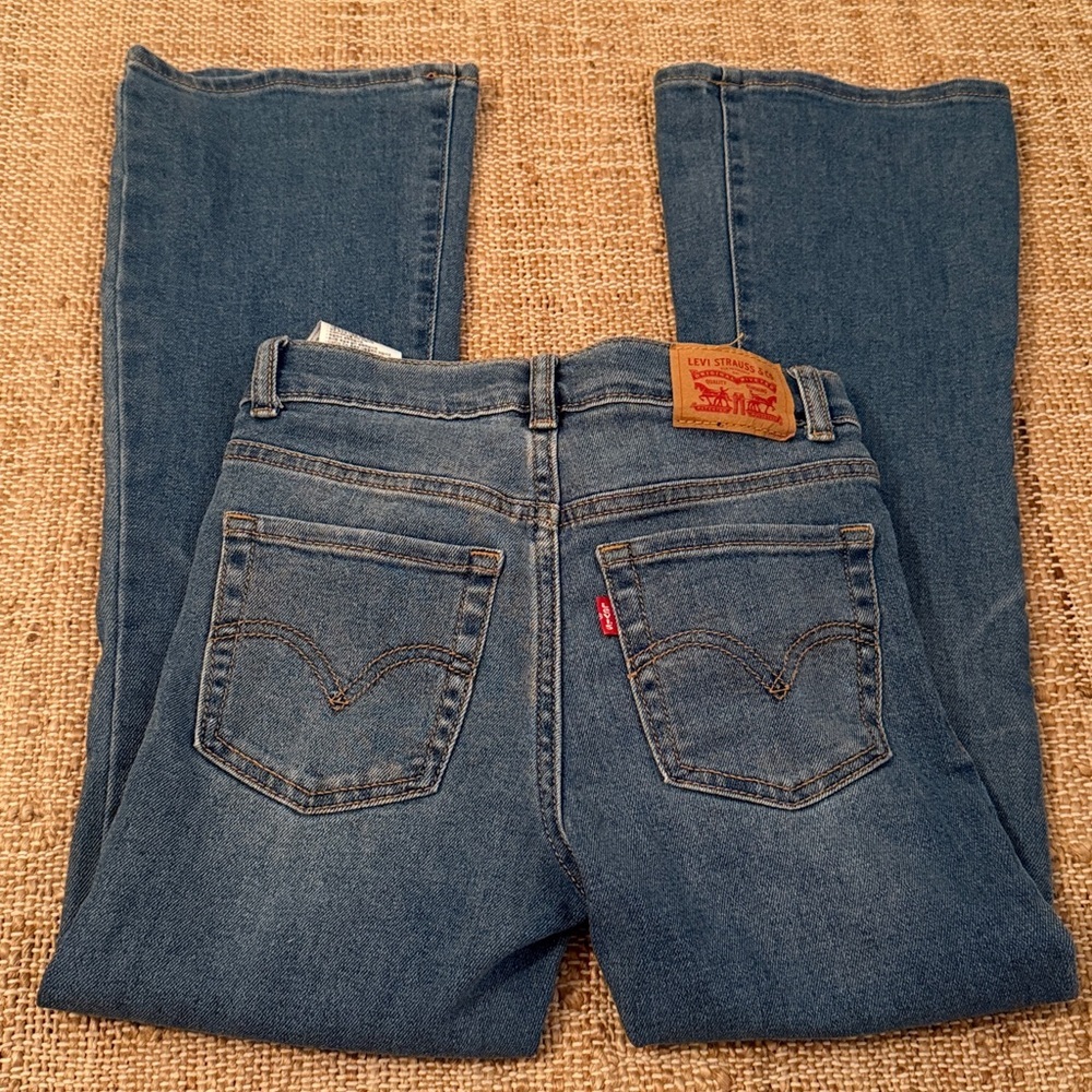 Levi's Girl's 726 Flare Jeans Medium Wash Size 8 - Picture 7 of 7